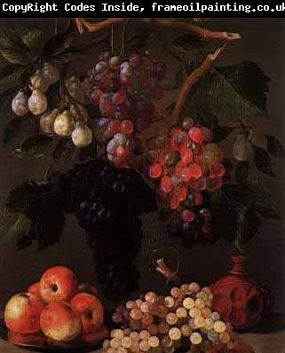 Juan Bautista de Espinosa Bodegon de uvas, manzanas y ciruelas